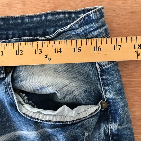 Jordan Craig Sean Legacy Edition Jeans Men Blue 34x32 Distressed Destroyed - Picture 10 of 14